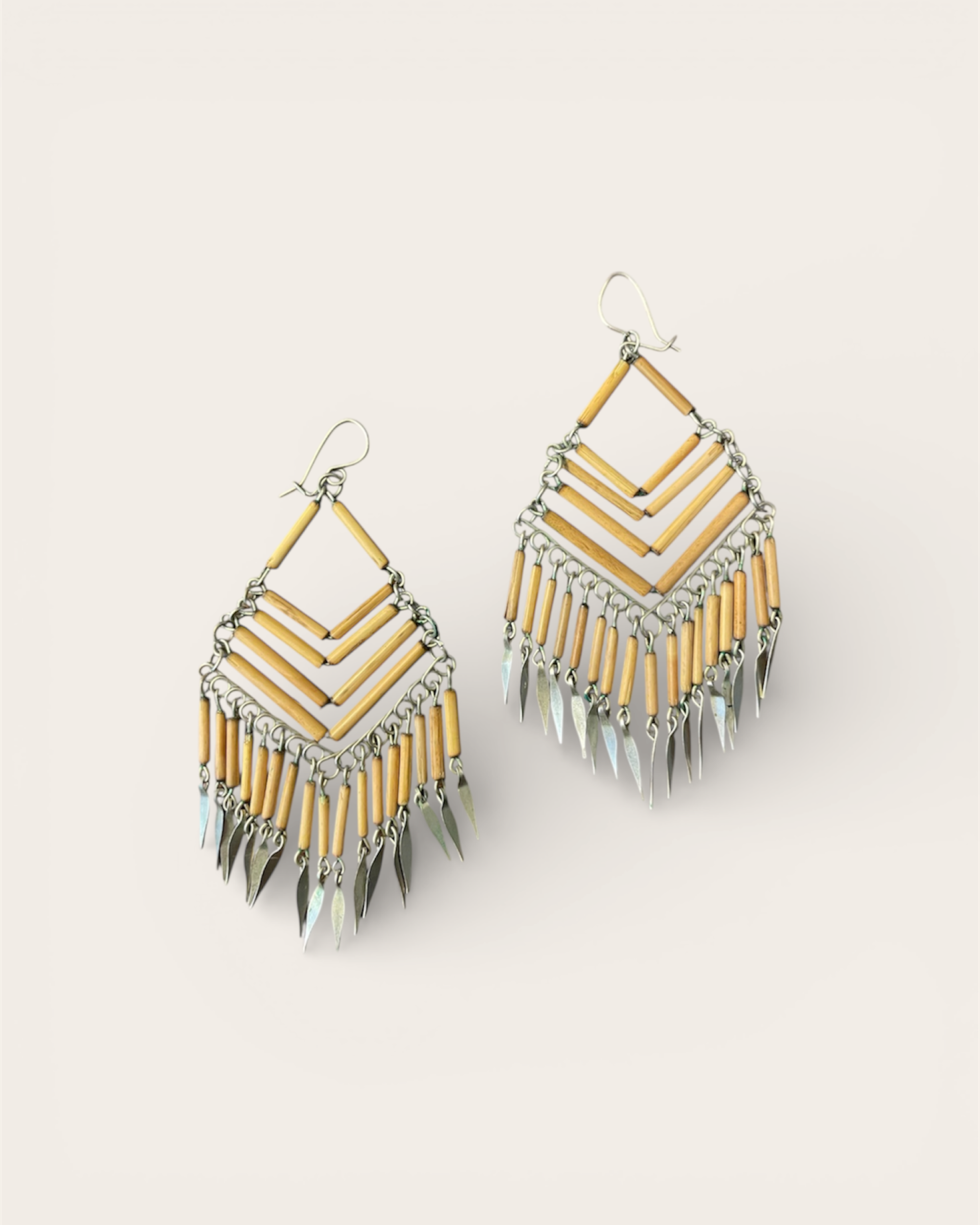 Vintage 70’s Wooden Earrings